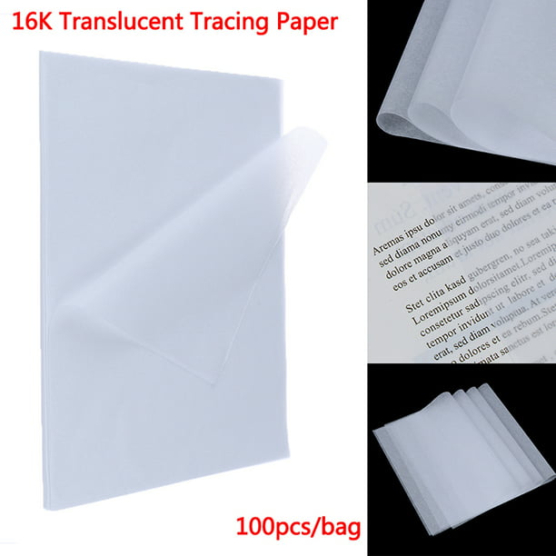 100pcs A4 Tracing Papers Translucent Crafts Copying Calligraphy Drawing Sheets